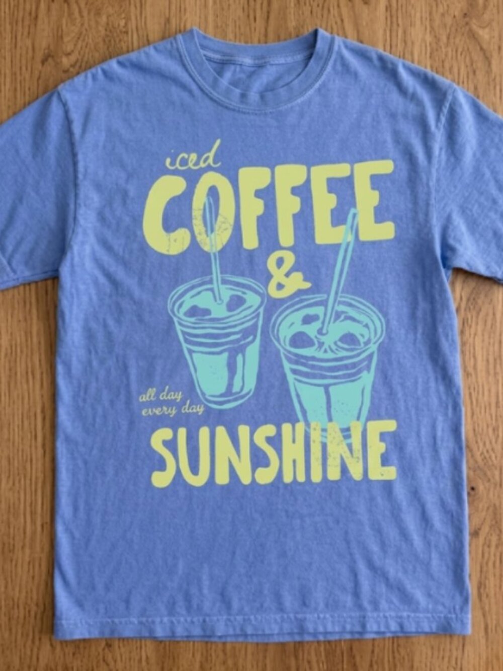 Iced Coffee and Sunshine oversized tee unisex T Shirt